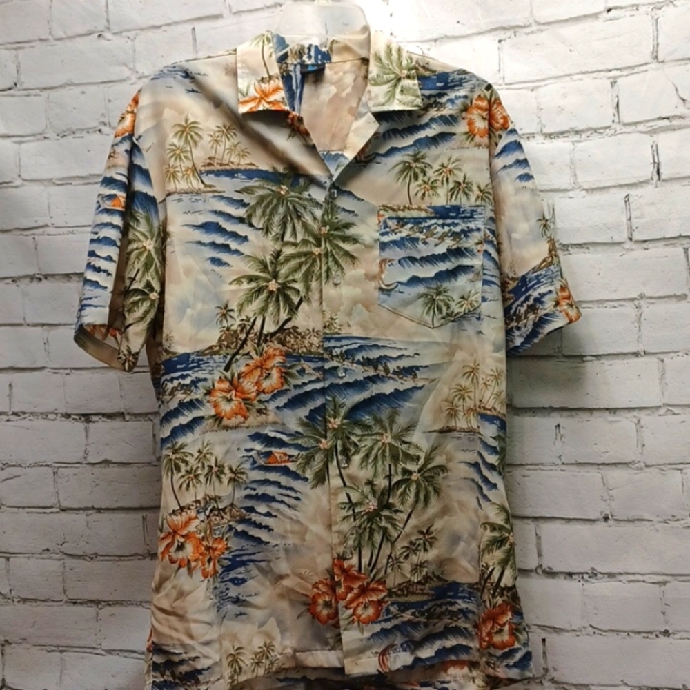 Men's Hawaiian button down shirt - M